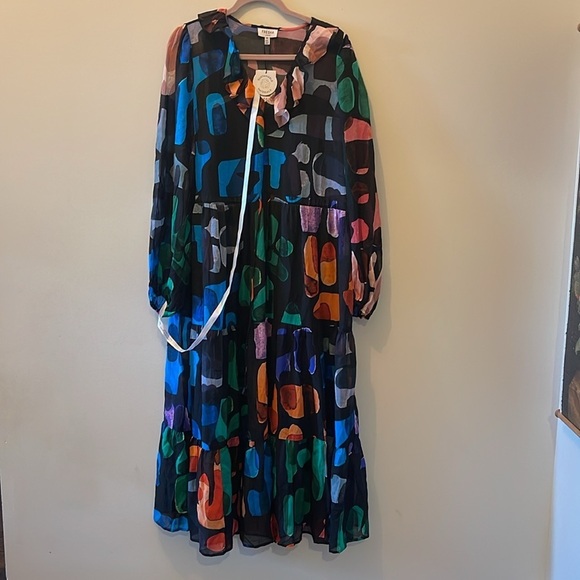 NWT Fresha London Ivy Abstract Dress SZ XL - Picture 3 of 6
